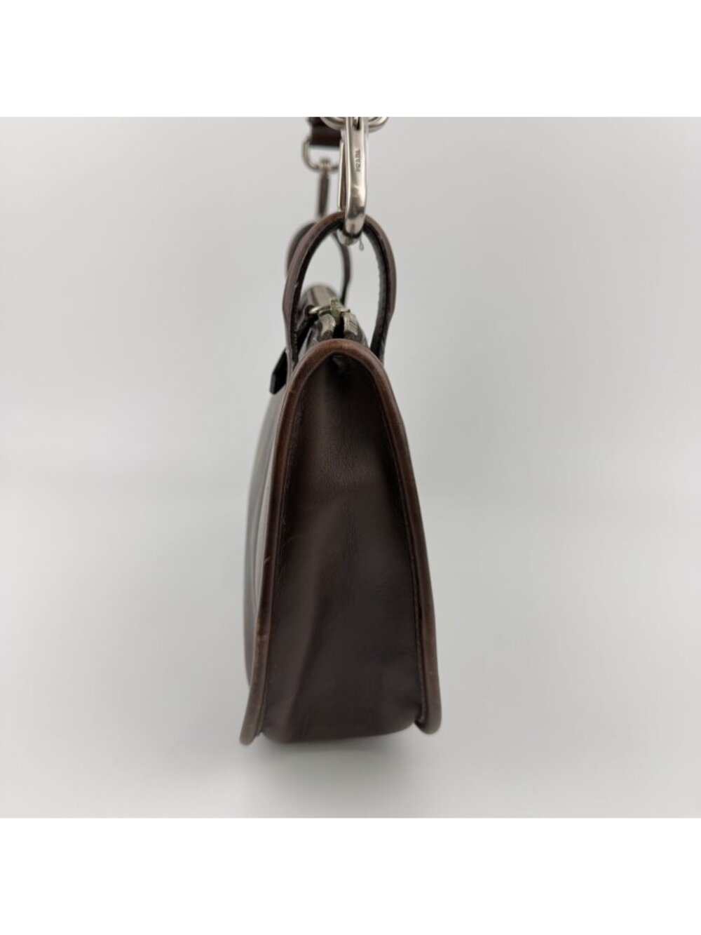 Prada Shoulder Bag Brown Leather Vintage - Picture 5 of 15